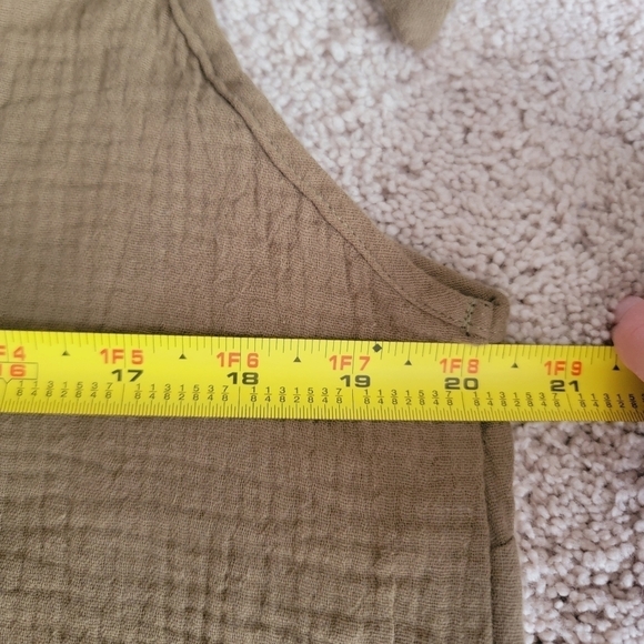 NWT Cupshe Cotton Textured Backless V-Neck Mini Dress L - Picture 5 of 9